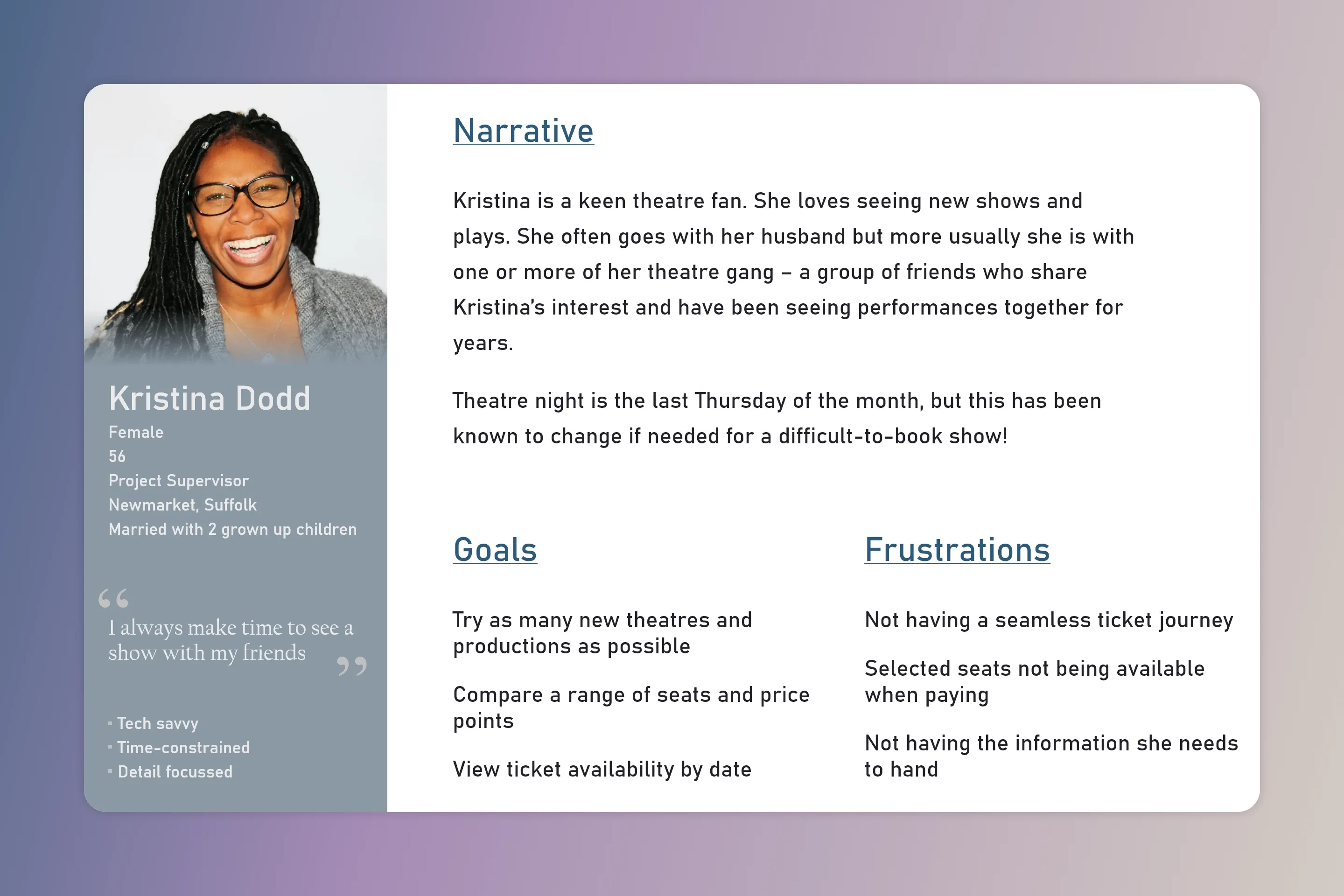 user profile for Kristina Dodd