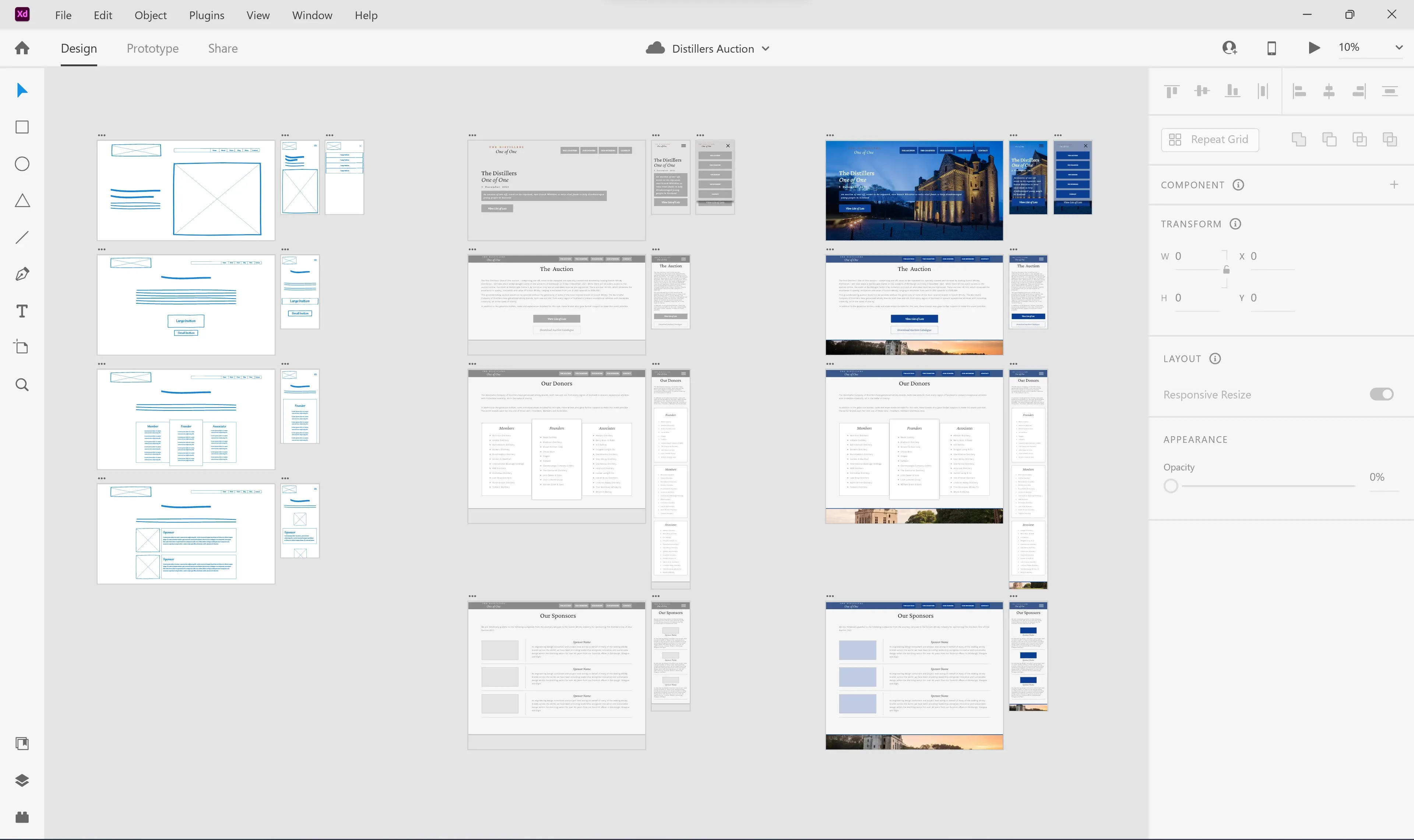 sketch wireframe to high fidelity design for project